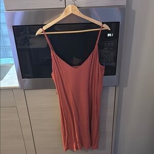 Wilfred Spaghetti Strap Dress in Rust